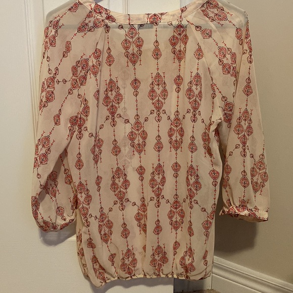 Sheer blouse 3/4 sleeve - Picture 5 of 6